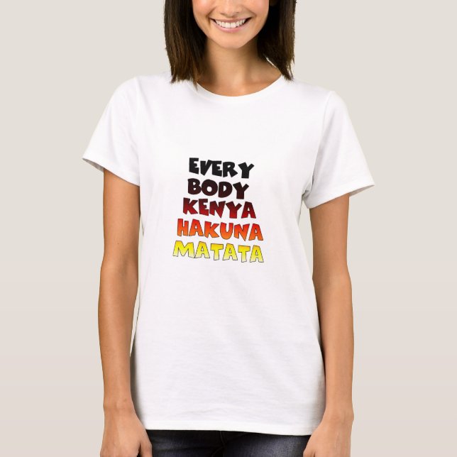 Fin Kenyas färgstarka Fantastisk Text Offertdesign T-shirt (Framsida)