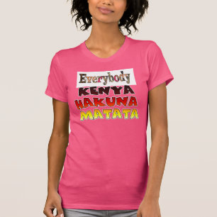 Fin Kenyas färgstarka Fantastisk Text Offertdesign Tee Shirt