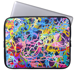 Fin konsbakgrund. Sömlös mönster med grunge Laptop Fodral