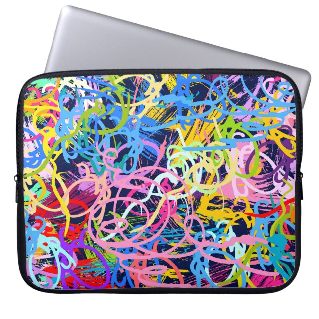 Fin konsbakgrund. Sömlös mönster med grunge Laptop Fodral (Framsidan)