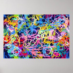 Fin konsbakgrund. Sömlös mönster med grunge Poster