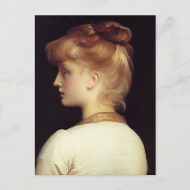 Fin konst av en tjej vykort (Framsida)