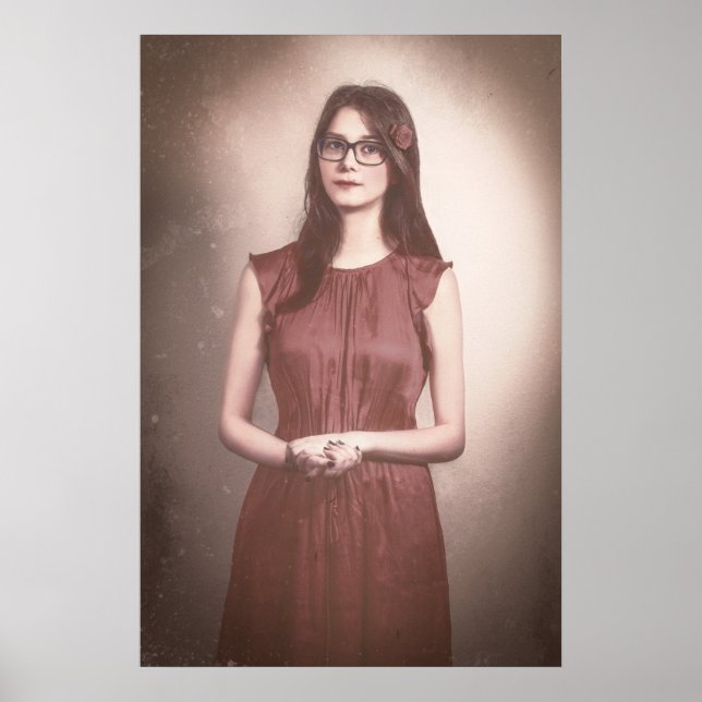 Fin konst | Fotografi av en vacker kvinna Poster (Framsidan)