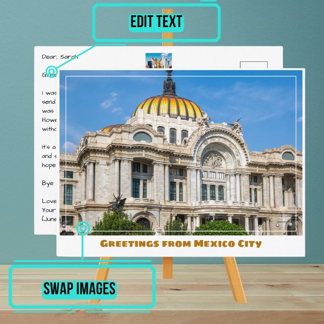 Fin konst i Mexico City Vykort (Enjoy our customizable postcard)