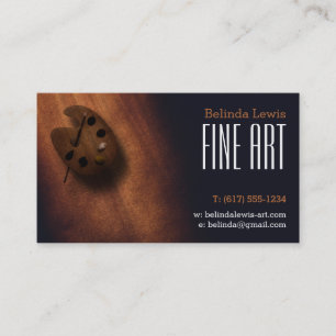 Fin konst Oil Painter Sepia Visitkort