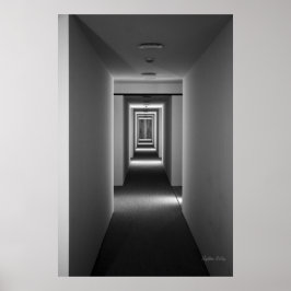 Fin konst, svart och vitt - inbjudan poster