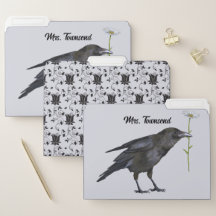 Fin Kråka Design File Folder Set - Kråka Älskare