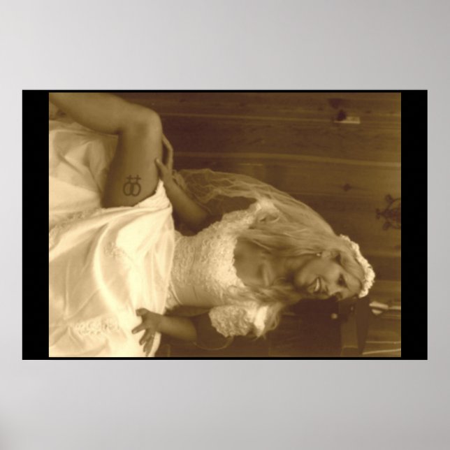 Fin Lesbisk i Bröllop Dress 02 Poster (Framsidan)