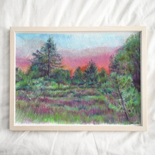 Fin liggande Träd Art Skriv ut Poster