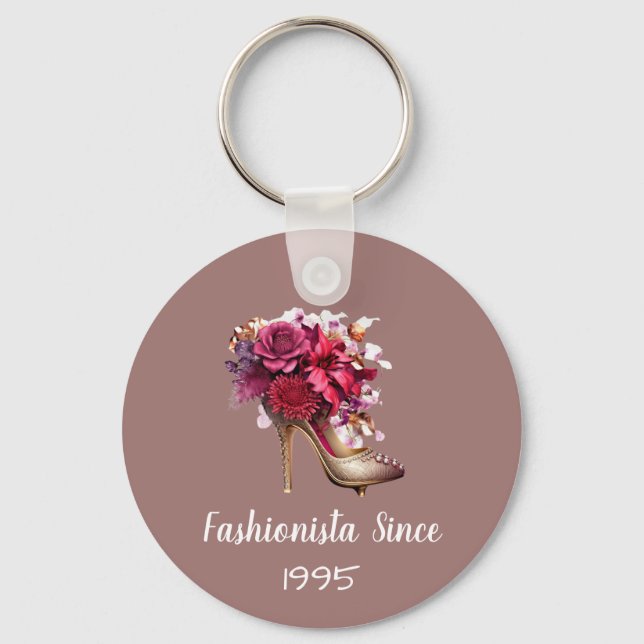 Fin Lila High Heel Fashionista Nyckelring (Framsida)