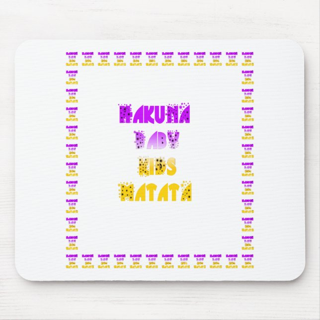Fin Lila och Gult Hakuna Matata Baby Kids G Musmatta (Framsidan)