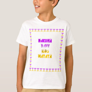 Fin Lila och Gult Hakuna Matata Baby Kids G T Shirt
