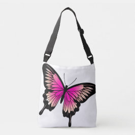 Fin Magenta Butterfly Kor Body Tote Bag Axelväska