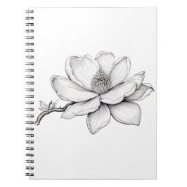 Fin Magnolia-blomsketch Anteckningsbok