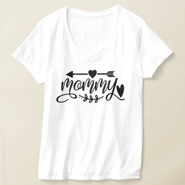 Fin mamma t-shirt med hjärta (Laydown)