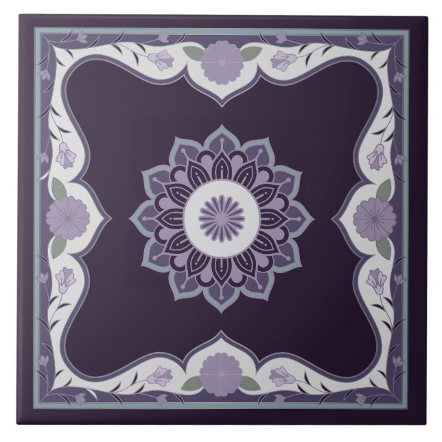 Fin mandala-rullans utformning kakelplatta (Framsidan)