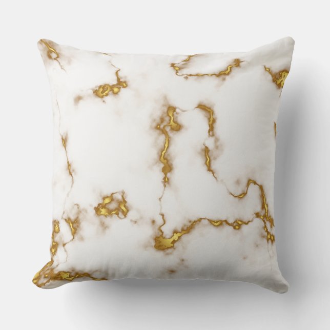 Fin Marble Guld Elegant-design Kudde (Framsida)