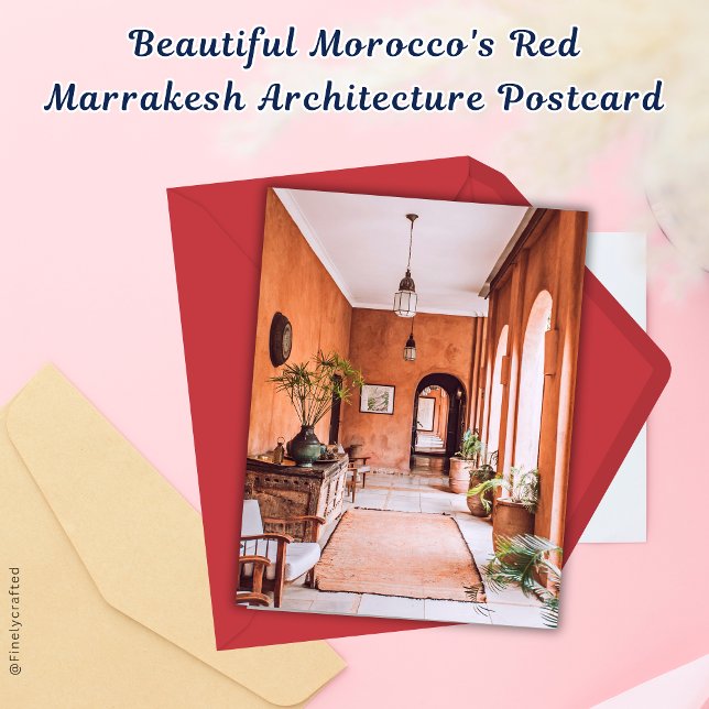 Fin marrakesarkitektur i Red Marrakech Vykort (Skapare uppladdad)