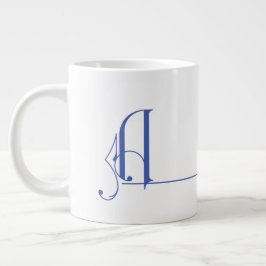 Fin minimal Elegant Monogram A Jumbo Mugg