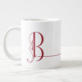 Fin minimal Elegant Monogram B Jumbo Mugg
