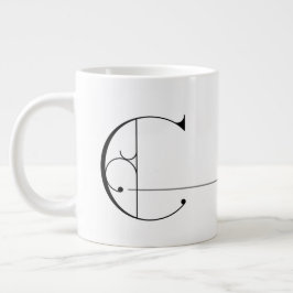 Fin minimal Elegant Monogram C Jumbo Mugg