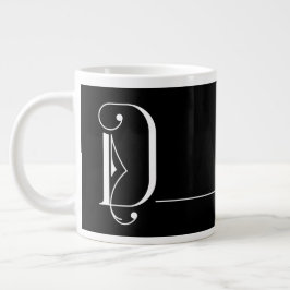 Fin minimal Elegant Monogram D Jumbo Mugg