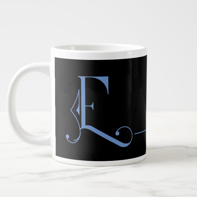 Fin minimal Elegant Monogram E Jumbo Mugg (Vänster)