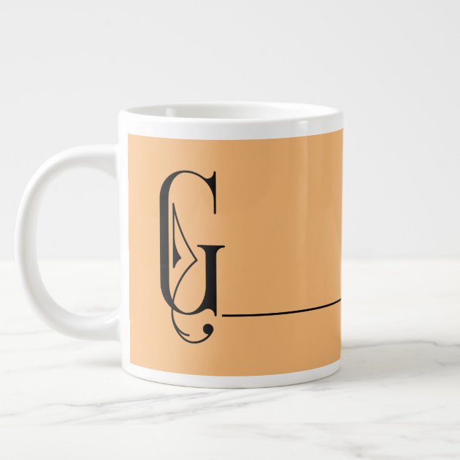 Fin minimal Elegant Monogram G Jumbo Mugg (Vänster)