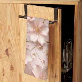 Fin mjuk Rosa Pastel-Blommigt Kökshandduk