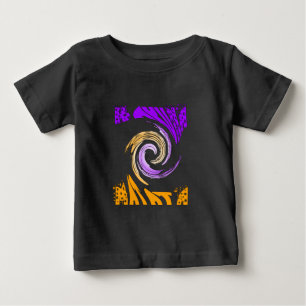 Fin modern konst: Lila och Guld Whirl Tee Shirt