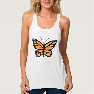 Fin Monarch Orange Butterfly Illustration Linne Med Racerback
