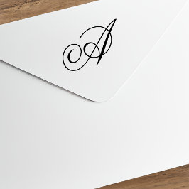 Fin Monogram Kalligrafi Bokstav A Stämpel