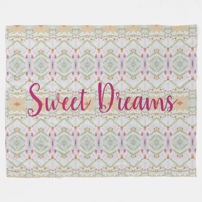 Fin mönsterdesign fleecefilt (Framsidan (Horisontell))