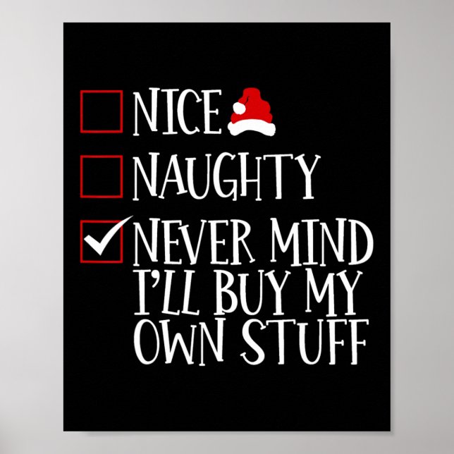 Fin Naughty Munt aldrig Ill Köp min egen Saker Chr Poster (Framsidan)