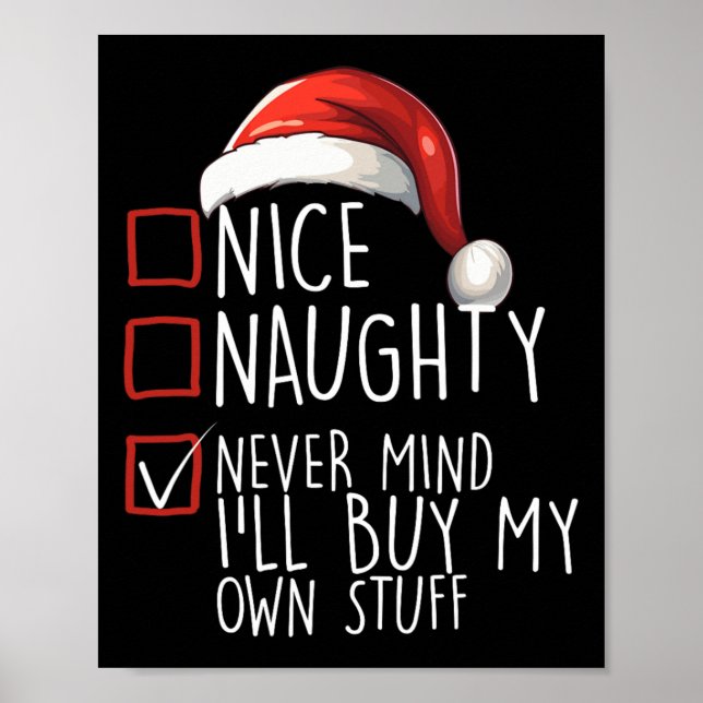 Fin Naughty Munt aldrig Ill Köp min egen Saker Chr Poster (Framsidan)