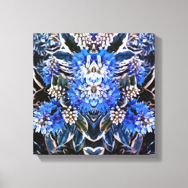 Fin och blå utskrift canvastryck (Framsida)