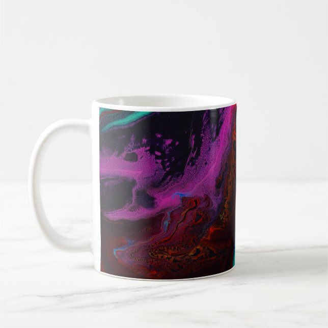 Fin och färglös Abstrakt Marble Design Kaffemugg (Vänster)