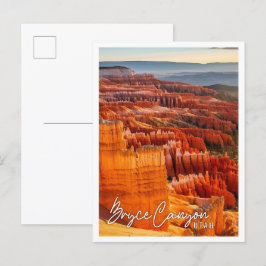 Fin och scenisk syn på Bryce Canyon Utah USA Vykort