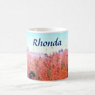 Fin orange-skog kaffemugg