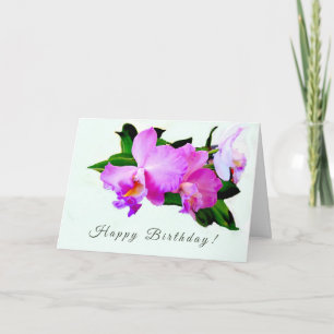 Fin Orchid Birthday Grreeting Kort