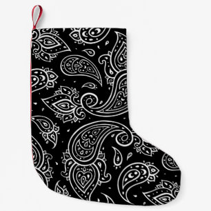 Fin paisley, sömlös mönster liten julstrumpa