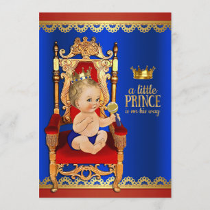 Fin Princes Babyshower Inbjudningar