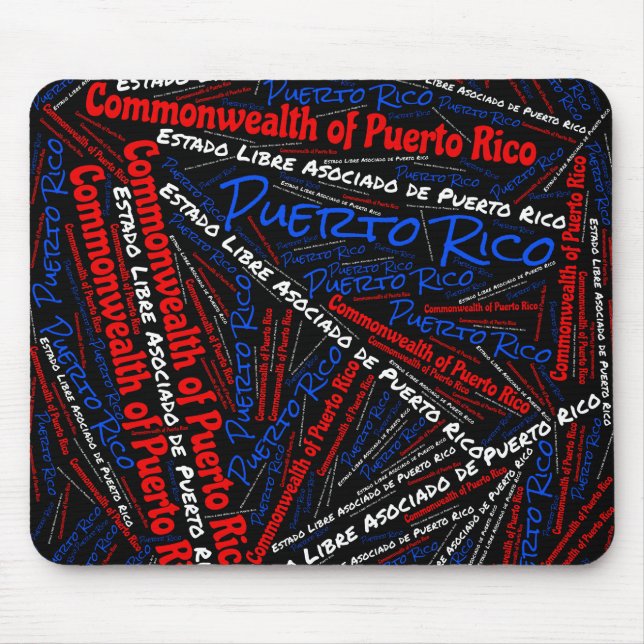 Fin Puerto Rico Flagga Färg Patriotic Musmatta (Framsidan)