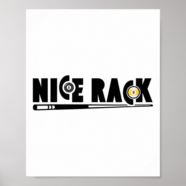 Fin Rack Bassäng Billiards Player Funny 1 Poster (Framsidan)