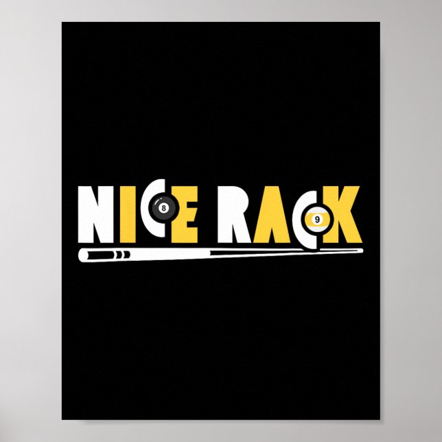 Fin Rack Bassäng Billiards Player Funny 2 Poster (Framsidan)