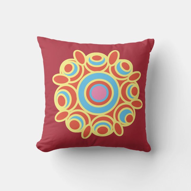 Fin rangoli-design kudde (Framsida)