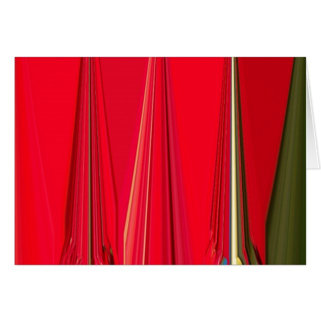 Fin röd design hälsningskort (Framsidan Horizontal)