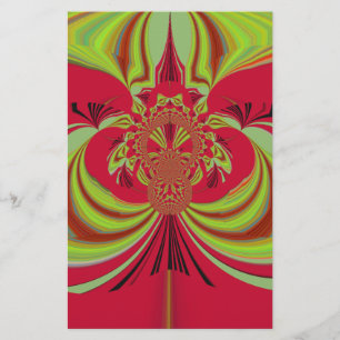 Fin röd gult. Idévektorco Brevpapper