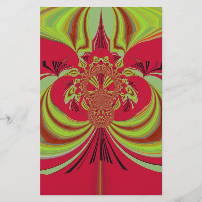 Fin röd gult. Idévektorco Brevpapper (Framsida)