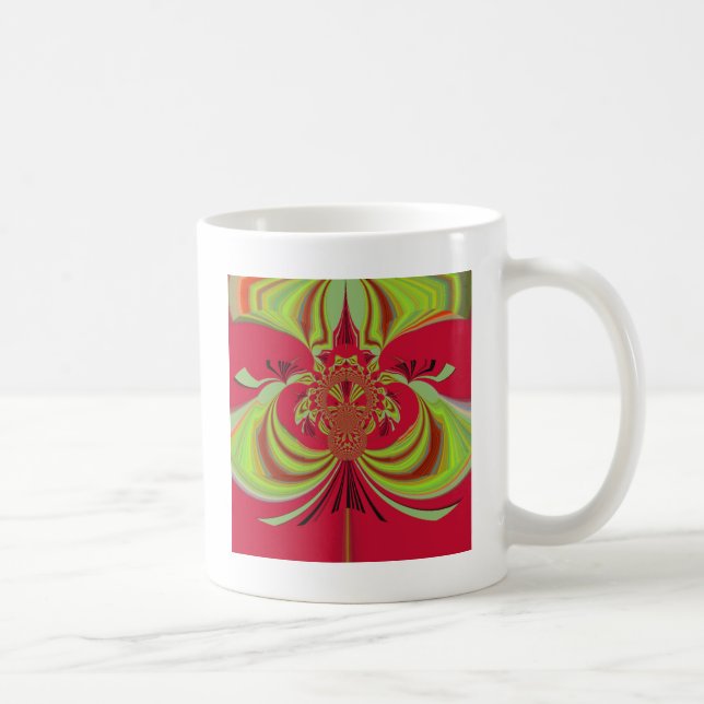 Fin röd gult. Idévektorco Kaffemugg (Höger)